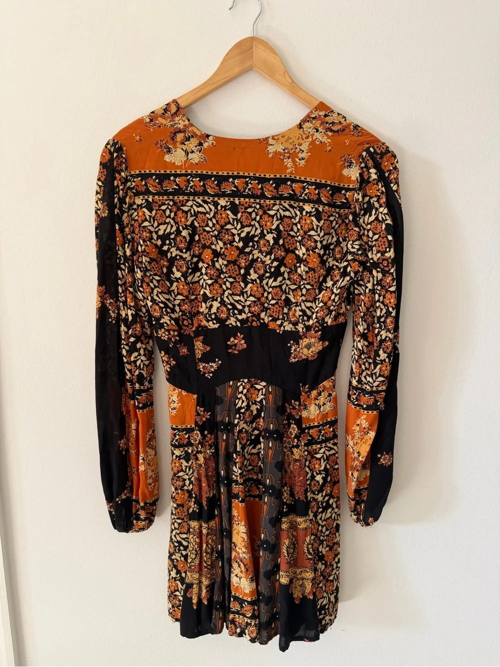 Free People Boho Patchwork Mini Dress